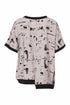 Ora Stone Printed Dress in Grey and Black with Pocket ORS25116